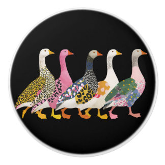 Galna färgglada gäss knopp