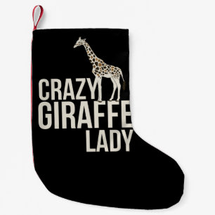 Galna Giraffe Dam Liten Julstrumpa