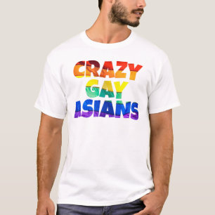 Galna glada asiat - parodi av galna rika asiat t shirt