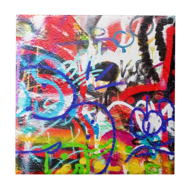 Galna grafitti kakelplatta (Framsidan)