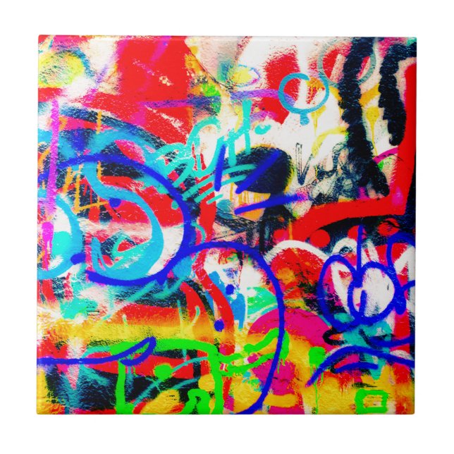 Galna grafitti kakelplatta (Framsidan)