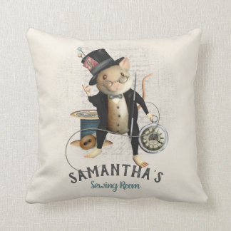 Galna Hattens Mus Sömnads Design Illustration Kudde