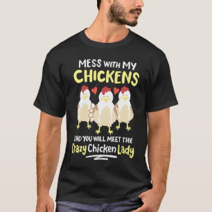 Galna hönsdamen i trädgården Dam Bonde T Shirt