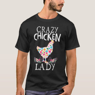 Galna hönslady Funny Chicken Lovers Tee för kvinno