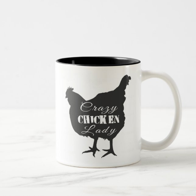 Galna hönslady Två-Tonad mugg (Höger)
