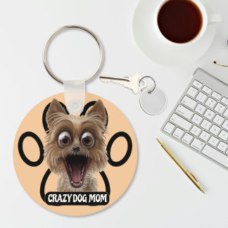 Galna Hundmamma - Galen Hund Nyckelring