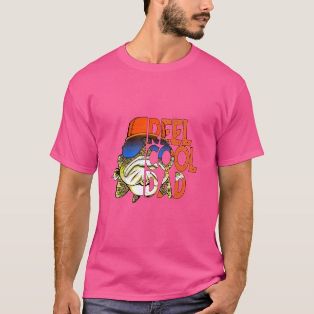 Galna hundpappa fiske rolig fadersdagsspole cool t shirt (Framsida)