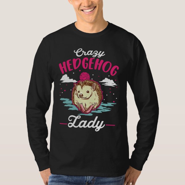 Galna Igelkott-damen Igelkotta Igelkottkvinna T Shirt (Framsida)