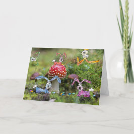 "GALNA KANINER!" Lyckningskort Kort