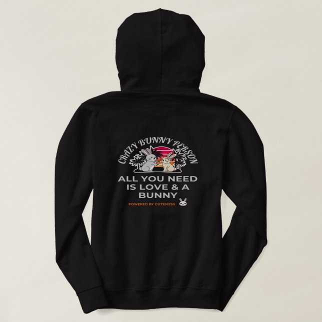 Galna kaninperson  t shirt (Design baksida)