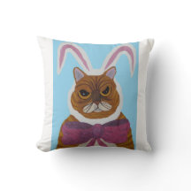 Galna katt i kaninöron påsk 