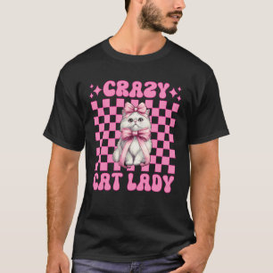 Galna Kattdamen Persisk Katt Tjej Katt Mamma Rosa  T Shirt