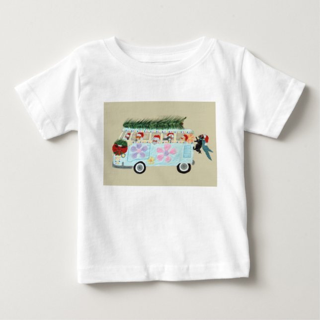 Galna katter i deras jul-hippievan t shirt (Framsida)