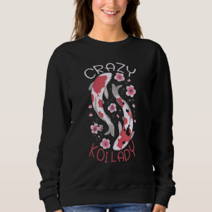 Galna Koi Dam Japansk Koi Karpfisk Nishikigoi Fisk T Shirt