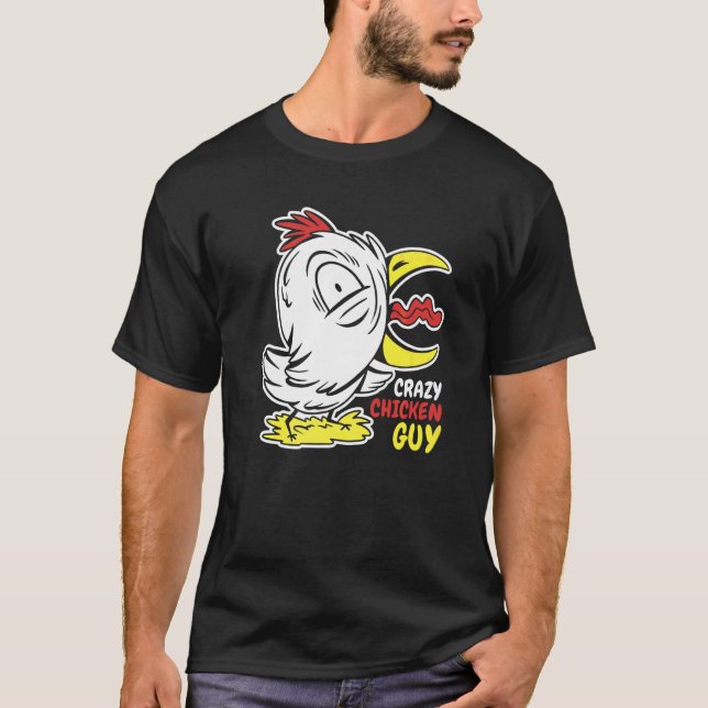 Galna Kyckling Killen Kycklingar T Shirt (Framsida)