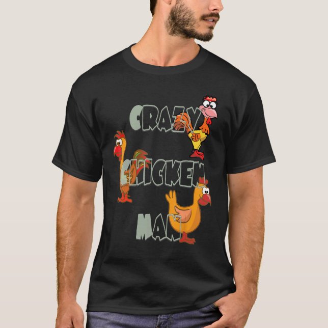 Galna Kyckling Man T-shirt (Framsida)