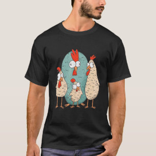 Galna kycklingägg höns far mor djur t shirt