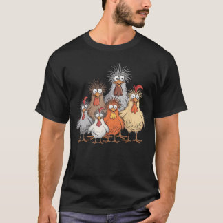 Galna Kycklingfamiljens vänner T Shirt