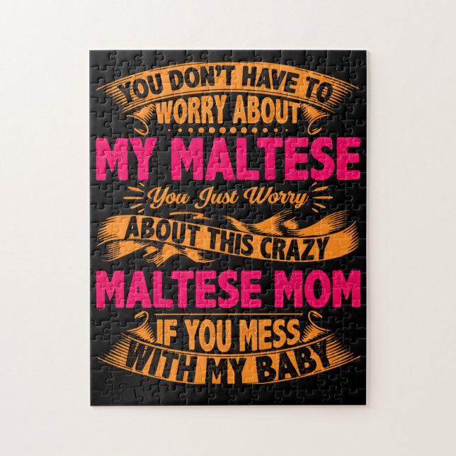 Galna malteser mamma pussel (Vertikal)