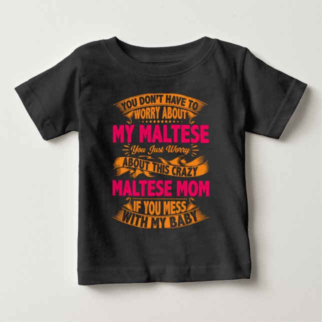 Galna malteser-mamma t shirt (Framsida)