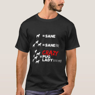 Galna Mops Damen Rolig Klassiker 240 T Shirt