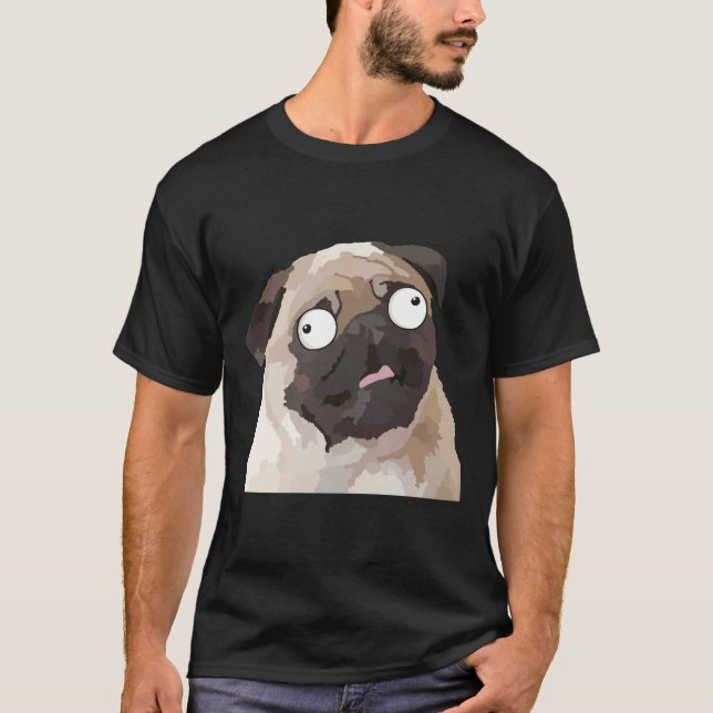 Galna Mops Lång  143 T Shirt (Framsida)