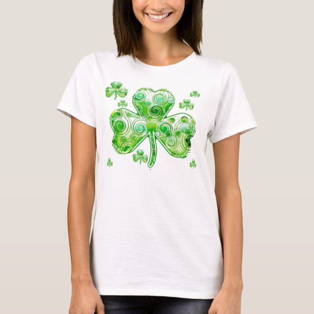 Galna och unika Shamrocks-grupper T-shirt (Framsida)