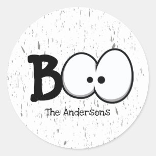 Galna ögon Halloween för bu Runt Klistermärke