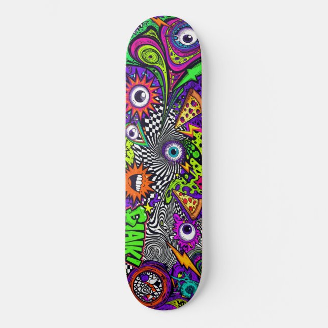 GALNA ögon Mini Skateboard Bräda 18,5 Cm (Framsida)