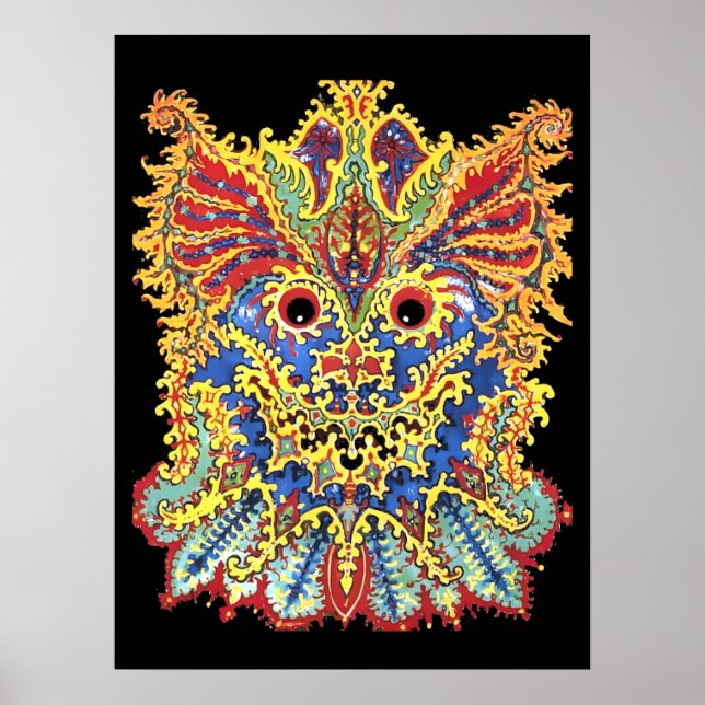 Galna Psykedeliska Kattögon Louis Wain Poster (Framsidan)