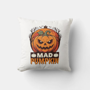 Galna Pumpa Halloween Vintage Gravyr Design_1 Kudde
