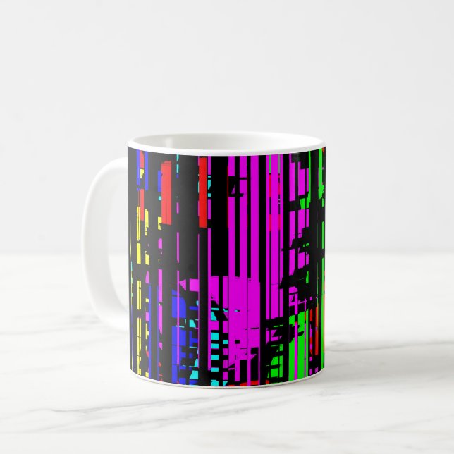 Galna Ränder Kaffemugg (Framsida vänster)