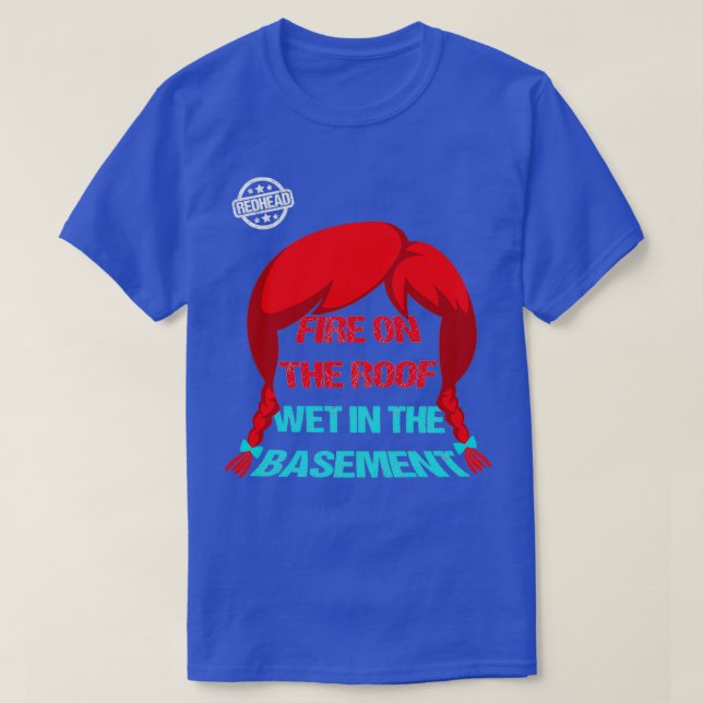 galna rödhårig: röd orange hårfödelsedag 2 t shirt (Design framsida)