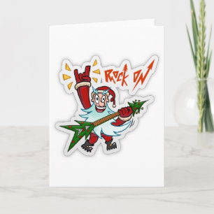 Galna Santa "sten på" kort