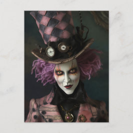 Galna Steampunk Fantasy Man Vykort