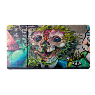 Galna typer av fasa Skull Graffiti Fraktsedel