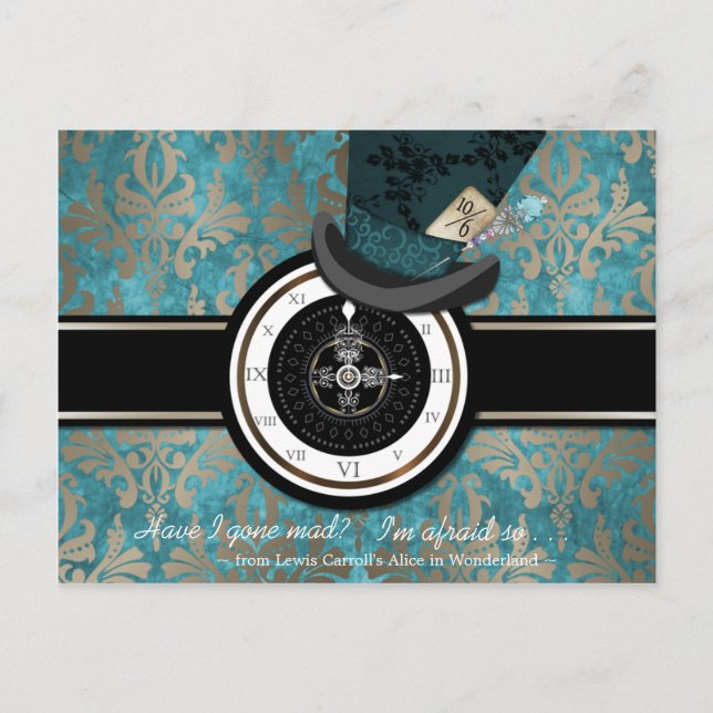 Galne Hattaren Spara Datum Postkort Meddelande Vykort (Framsida)