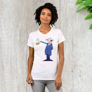 Galning forskare håller bägare Rolig vetenskap T Shirt