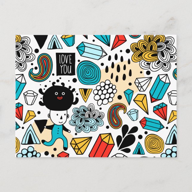 Galning huvud inbjudan vykort (Framsida)