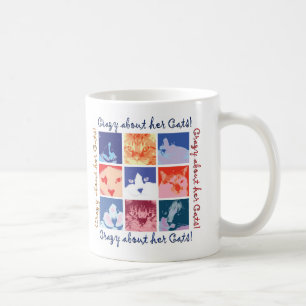 Galning om hennes katter kaffemugg