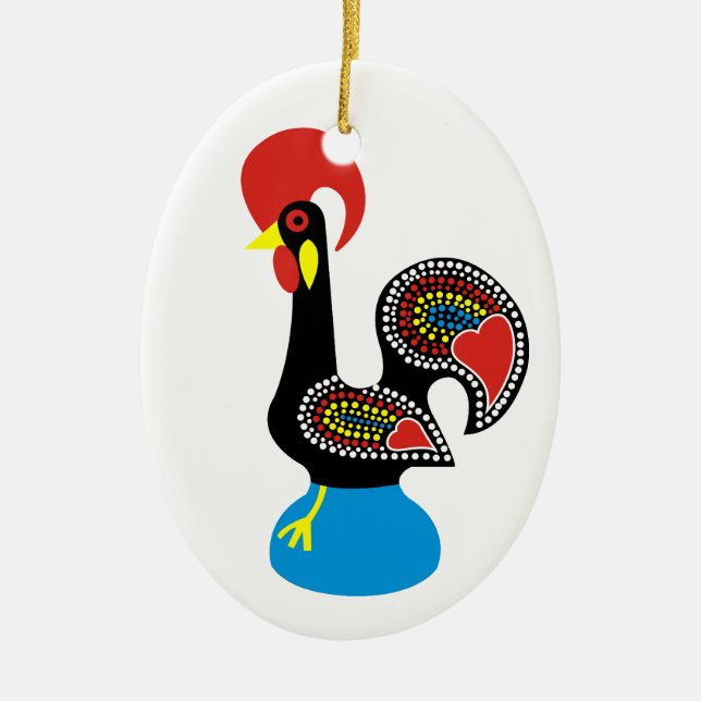 Galo de Barcelos Julgransprydnad Keramik (Framsidan)