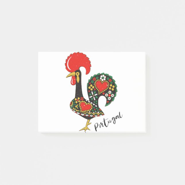 Galo de Barcelos Portugis tupp Post-it Block (Framsida)