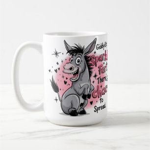 Galopperande Gnällig Rolig Åsna Grafik Kaffemugg