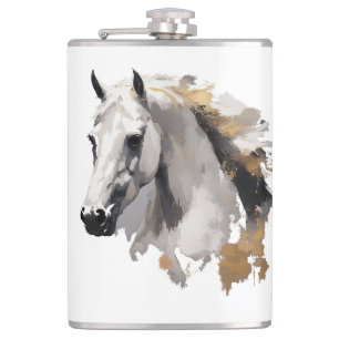 Galopperande Grace White Horse Art Fickplunta