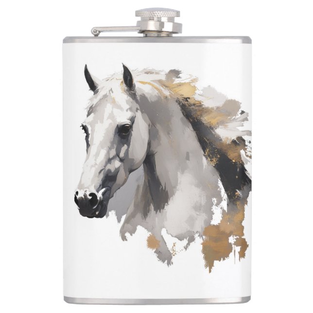 Galopperande Grace White Horse Art Fickplunta (Framsidan)
