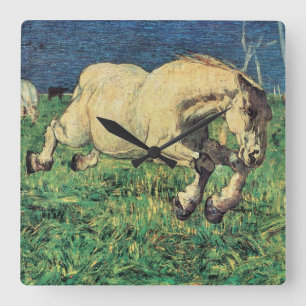 Galopperande häst av Giovanni Segantini, Vintage A Fyrkantig Klocka