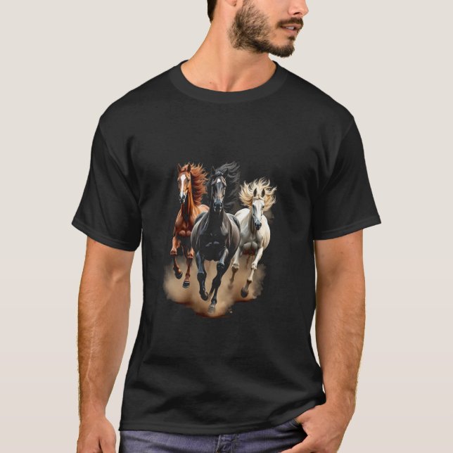 Galopperande hästar t shirt (Framsida)