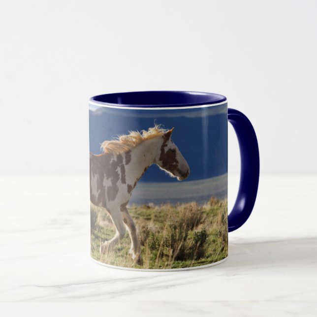 Galopperande hingst, Steens Mountains, Oregon Mugg (Framsida höger)