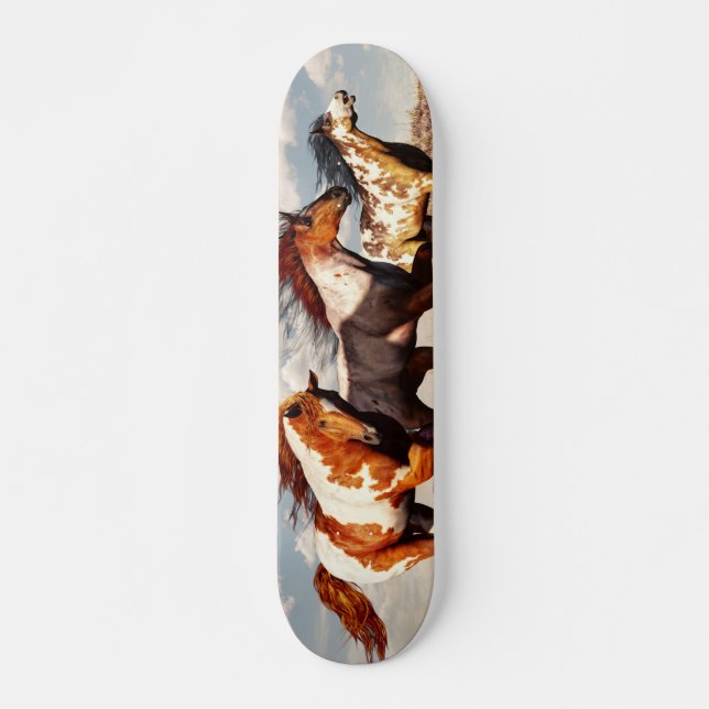 Galopperande Mustanger Mini Skateboard Bräda 18,5 Cm (Framsida)