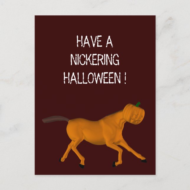 Galopping Halloween Horse Vykort (Framsida)